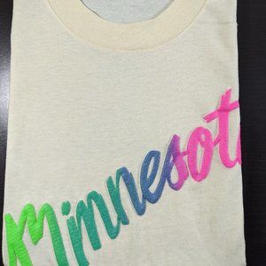 Vtg Screen Stars Rainbow Minnesota Print